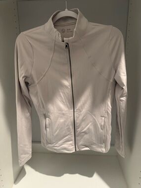 Gilly Hicks Cream Zip-Up Utility Jacket Size L